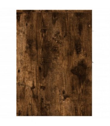 vidaXL Narrow Bathroom Cupboard with Wheels Smoked Oak Engineered Wood