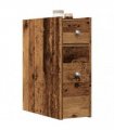 vidaXL Narrow Bathroom Cupboard with Wheels Old Wood Engineered Wood — V0672055292