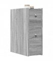 vidaXL Narrow Bathroom Cupboard with Wheels Grey Sonoma Engineered Wood — V0672055294