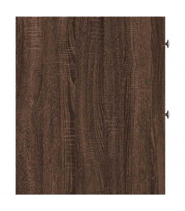 vidaXL Narrow Bathroom Cupboard with Wheels Brown Oak Engineered Wood