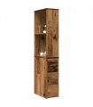 vidaXL Narrow Bathroom Cupboard with Wheels Old Wood Engineered Wood — V0672055303