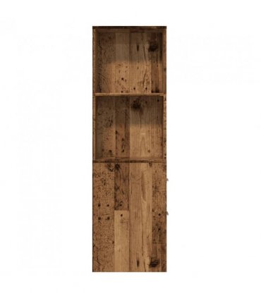 vidaXL Narrow Bathroom Cupboard with Wheels Old Wood Engineered Wood — V0672055303