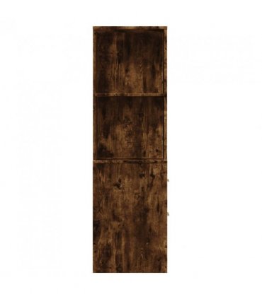 vidaXL Narrow Bathroom Cupboard with Wheels Smoked Oak Engineered Wood — V0672055304
