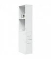 vidaXL Narrow Bathroom Cupboard with Wheels White Engineered Wood — V0672055306