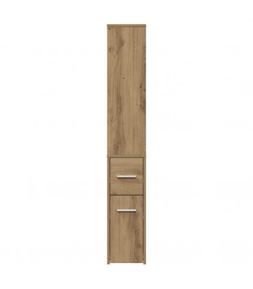vidaXL Narrow Bathroom Cupboard with Wheels Artisian Oak Engineered Wood — V0672055307