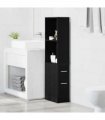 vidaXL Bathroom Furniture Set Wall-mounted Black Oak 22 x 41 x 135 cm