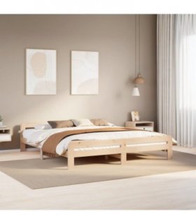 vidaXL Bed Frame without Mattress 200x200 cm Solid Wood Pine — Colour: natural, Size: 200 x 200 cm — V0672055375