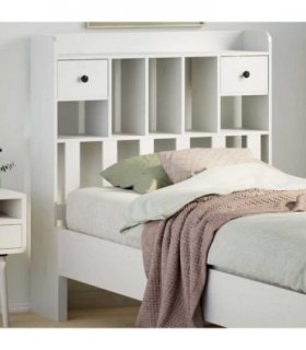 vidaXL Headboard with Storage White 75 cm Solid Wood Pine