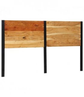vidaXL Headboard 180 cm Solid Wood Acacia and Iron