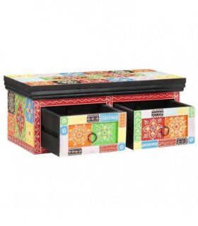 vidaXL TV Cabinet Multicolour 60 x 30 x 24 cm Solid Mango wood