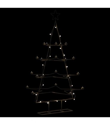 vidaXL Metal Christmas Tree for Decoration Black 140 cm