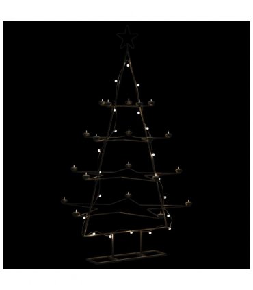 vidaXL Metal Christmas Tree for Decoration Black 140 cm