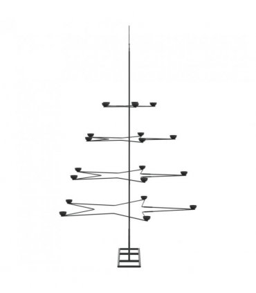 vidaXL Metal Christmas Tree for Decoration Black 140 cm