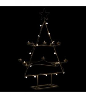 vidaXL Metal Christmas Tree for Decoration Black 75 cm