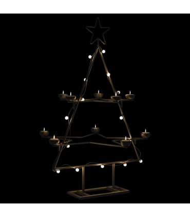 vidaXL Metal Christmas Tree for Decoration Black 75 cm