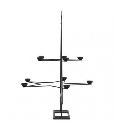 vidaXL Metal Christmas Tree for Decoration Black 75 cm