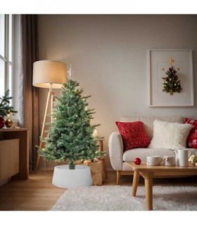 vidaXL Christmas Tree Skirt White Ø65x23 cm Plastic — Size: 65 x 23 cm