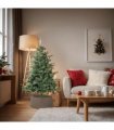 vidaXL Christmas Tree Skirt Brown Ø65x23 cm Plastic — Size: 65 x 23 cm