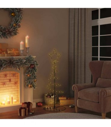 vidaXL LED Christmas Tree 80 LEDs Warm White 120 cm