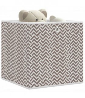 vidaXL Foldable Storage Boxes 10 pcs Brown 32x32x32 cm Non-woven Fabric
