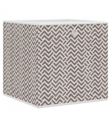 vidaXL Foldable Storage Boxes 10 pcs Brown 32x32x32 cm Non-woven Fabric
