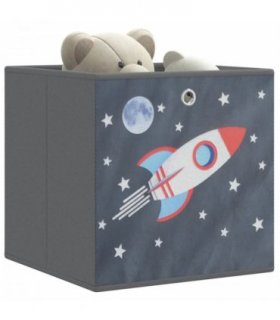 vidaXL Foldable Storage Boxes 10 pcs Grey 32x32x32 cm Non-woven Fabric