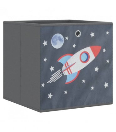 vidaXL Foldable Storage Boxes 10 pcs Grey 32x32x32 cm Non-woven Fabric