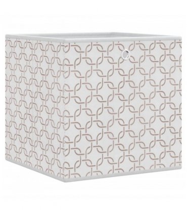 vidaXL Foldable Storage Boxes 4 pcs Cream 32x32x32 cm Non-woven Fabric