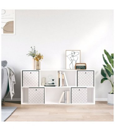 vidaXL Foldable Storage Boxes 4 pcs Cream 32x32x32 cm Non-woven Fabric