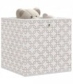vidaXL Foldable Storage Boxes 10 pcs Cream 32x32x32 cm Non-woven Fabric