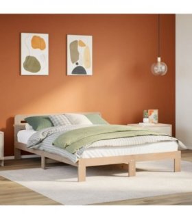 vidaXL Bed Frame without Mattress 120x200 cm Solid Wood Pine — Colour: natural, Size: 120 x 200 cm — V0672055787