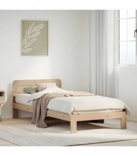 vidaXL Bed Frame without Mattress 90x200 cm Solid Wood Pine — Colour: natural, Size: 90 x 200 cm — V0672055789