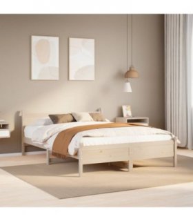 vidaXL Bed Frame without Mattress 120x200 cm Solid Wood Pine — Colour: natural, Size: 120 x 200 cm — V0672055836