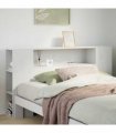 vidaXL Headboard with Storage White 150 cm Solid Wood Pine