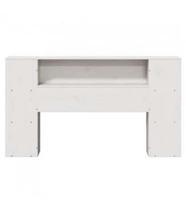 vidaXL Headboard with Storage White 150 cm Solid Wood Pine