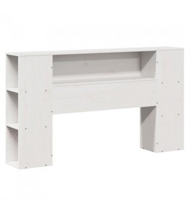 vidaXL Headboard with Storage White 160 cm Solid Wood Pine
