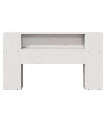 vidaXL Headboard with Storage White 160 cm Solid Wood Pine