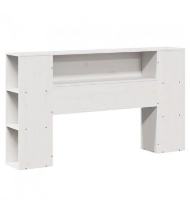 vidaXL Headboard with Storage White 135 cm Solid Wood Pine