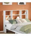 vidaXL Headboard with Storage White 160 cm Solid Wood Pine — V0672055868