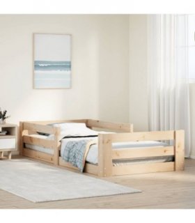vidaXL Bed Frame without Mattress 100x200 cm Solid Wood Pine — Colour: natural, Size: 100 x 200 cm — V0672055883