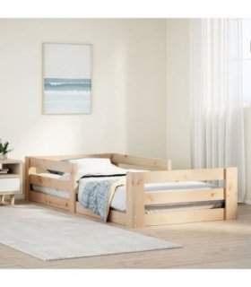 vidaXL Bed Frame without Mattress 90x200 cm Solid Wood Pine — Colour: natural, Size: 90 x 200 cm — V0672055898