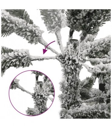 vidaXL Artificial Slim Christmas Tree with Flocked Snow 150 cm PVC&PE — Model: without led