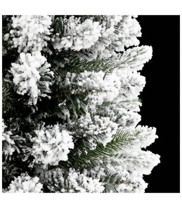 vidaXL Artificial Slim Christmas Tree with Flocked Snow 150 cm PVC&PE — Model: without led