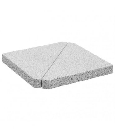 vidaXL Umbrella Weight Plates 2 pcs Grey Granite Triangular 14 kg