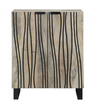 vidaXL Sideboard White 60 x 33.5 x 75 cm Solid Mango Wood