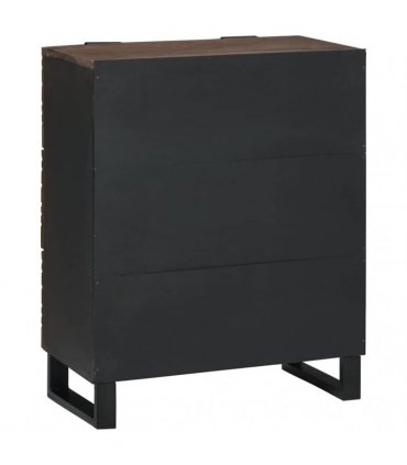 vidaXL Sideboard with Drawer Brown 60 x 33.5 x 75 cm Solid Mango wood — Colour: Walnut