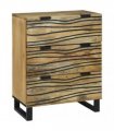 vidaXL Sideboard with Drawer Brown 60 x 33.5 x 75 cm Solid Mango wood — Colour: Natural