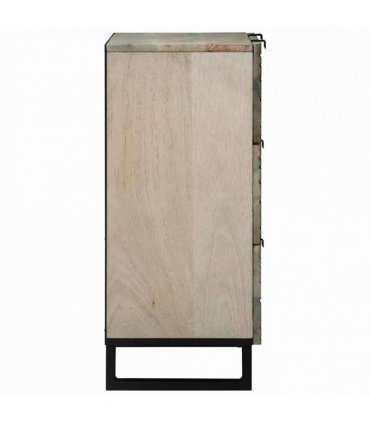 vidaXL Sideboard with Drawer White 60 x 33.5 x 75 cm Solid Mango wood