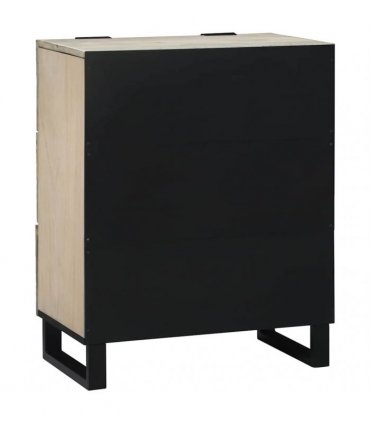 vidaXL Sideboard with Drawer White 60 x 33.5 x 75 cm Solid Mango wood