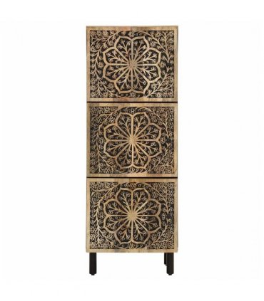 vidaXL Side Cabinet 40x33x110 cm Solid Wood Mango